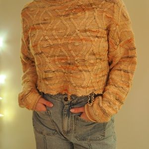 Multi-color Cropped Crew Sweater!!